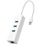 TP-Link UE330C Hub USB-C con 3 Puertos USB 3.0 y Gigabit Ethernet Blanco
